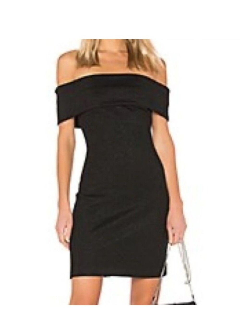 Halston Heritage Xl Off-Shoulder Black  Dress